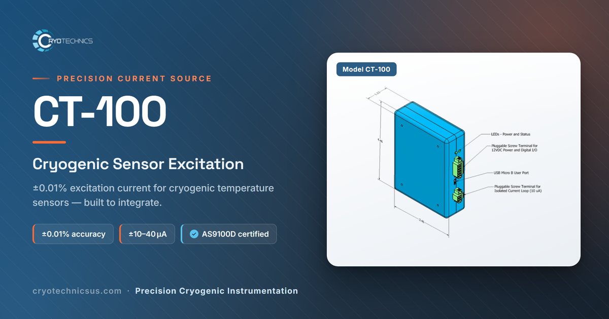 CT-100 Precision Current Source for Cryogenic Temperature Sensors ...